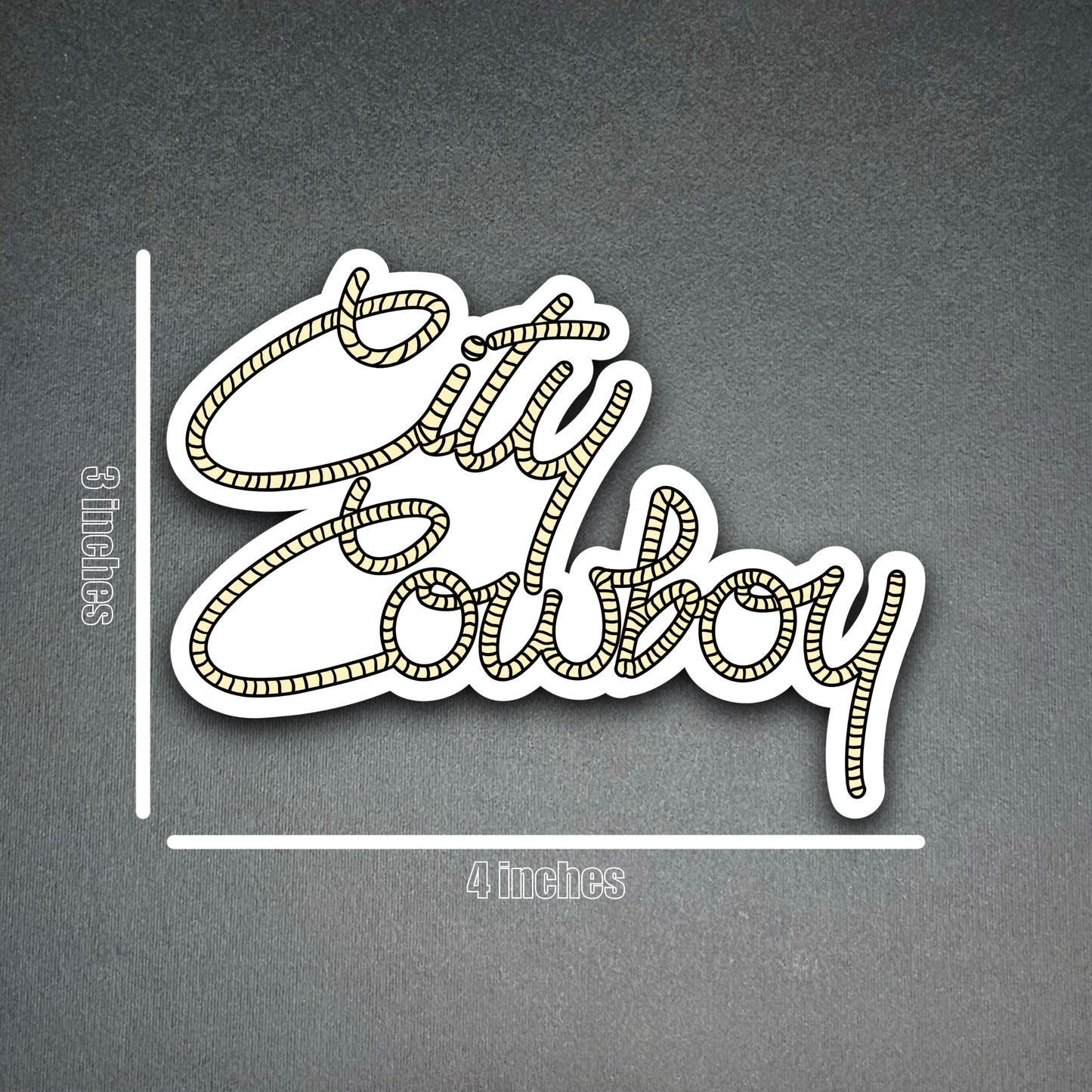 City Cowboy Lasso Sticker