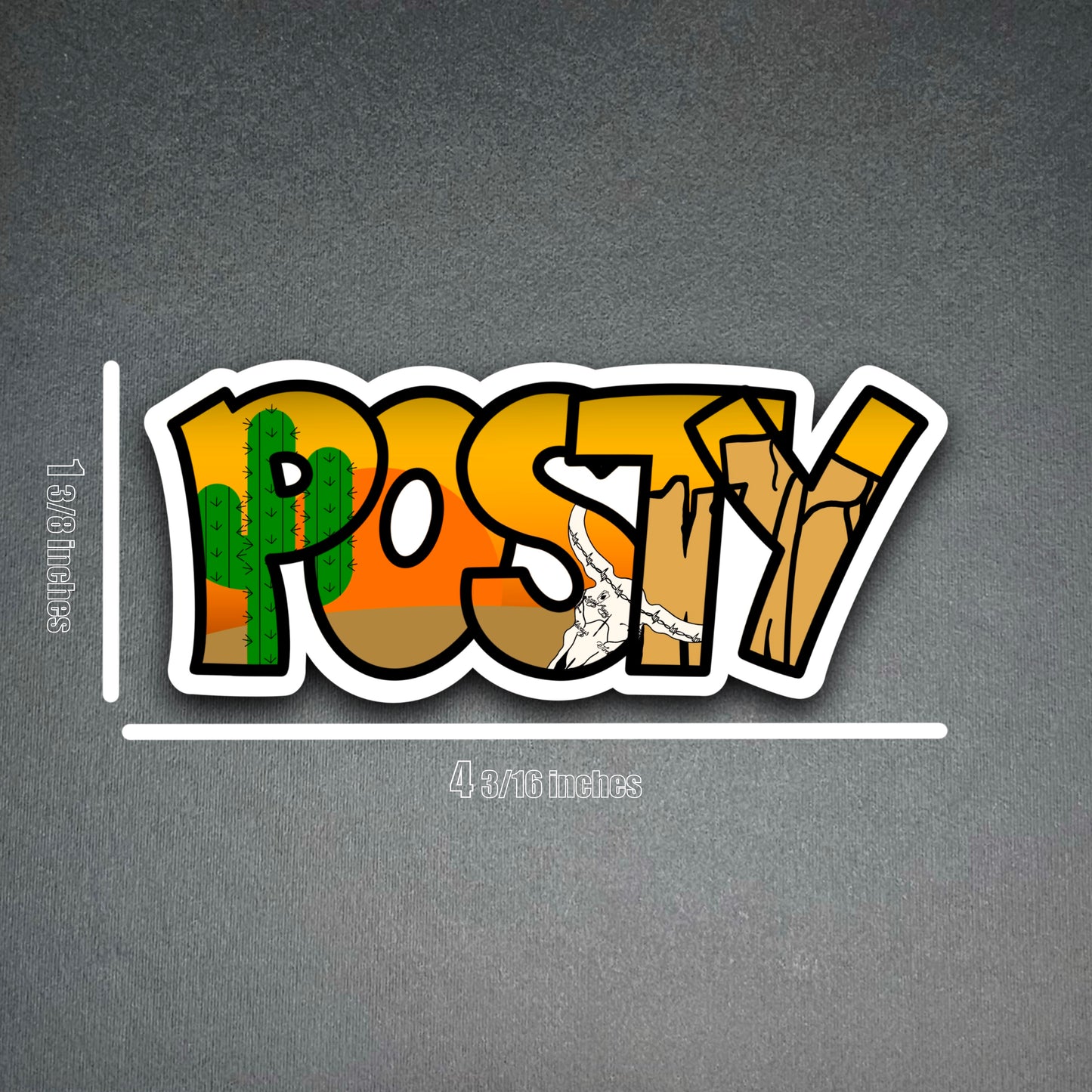 Graffiti Country Posty Sticker
