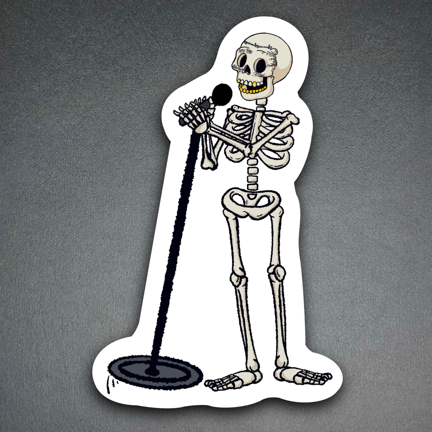Posty on the Mic Sticker