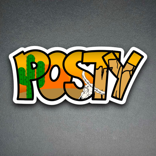 Graffiti Country Posty Sticker