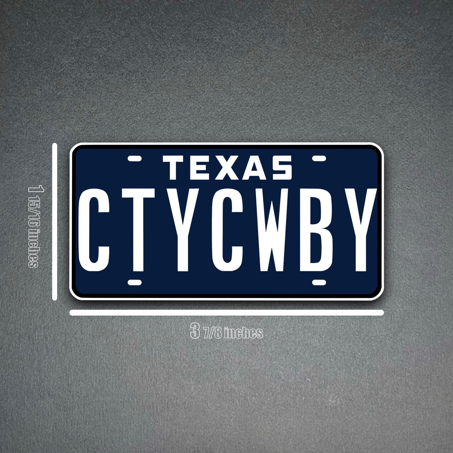 CTYCWBY License Plate Sticker