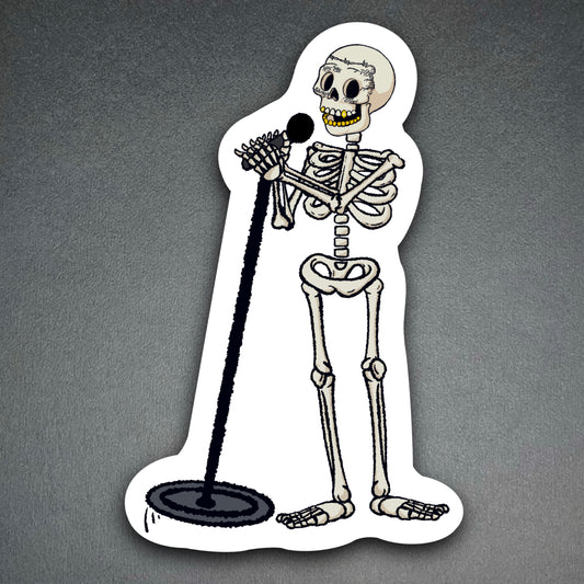Posty on the Mic Sticker